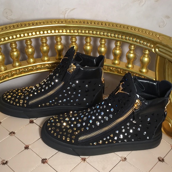 Giuseppe Zanotti Crystal Embellished Sneakers 37 - Picture 3 of 8